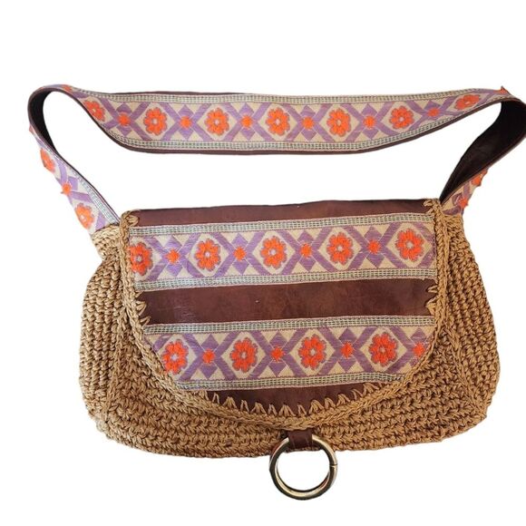 Native America Vintage Carryall Hippie Cottagecore Granola Girl Peasant Woven - Picture 1 of 5